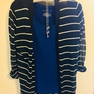 LOFT striped cardi